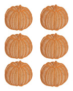 Halloween Thanksgiving Pumpa Bordstabletter 30cm Set med 6