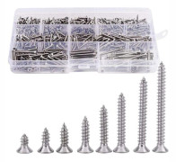 400 Pieces Stainless Steel Countersunk Screws Cross Flat Head Wood Screws