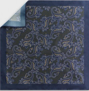 Bläck Lennox Silk Hankie Näsdukar Green Blue Herr Herr MQ Marqet