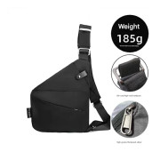 Liten Sling Bag Plånbok Stöldskydd Axelväska Män Kvinnor Crossbody Väska Svart