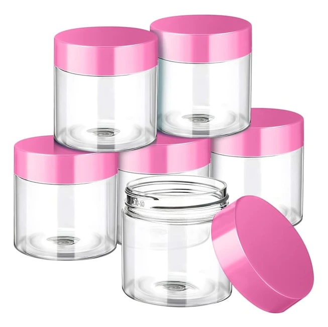 /EA/6-pack transparenta behållare med lock - små plastburkar