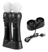 PS4 VR Move Motion Controllers with Dual Charger - Enhanced Virtual Reality Game Controllers