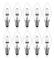NA/42W E14 C35 Dimbar halogenlampa AC 220-240V Varmvit 2700K E14 Transparent halogenlampa (10-pack)