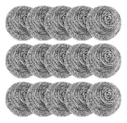 /EA/15-pack stålullsskrubbar, metallskrubbsvampar för kök, diskborstskrubbar för diskning, kraftiga, premium stålullsskrubbar för rengöring av D