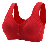 Hett erbjudande till lågt pris! Dam Plus Size Spets Frontknäppt BH Full Coverage Bygel Ovad RÖD-Glad RED 46/105