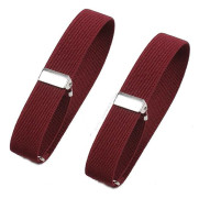 Elastiska Armband för Män och Kvinnor, Justerbara Ärmhållare med Hängsmycke, Stretchiga Armband för Formell och Vardaglig Klädsel, Trendiga Ärmar Wine Red