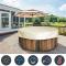 Skydd för badtunna för utomhusbruk, väderbeständigt runt spa-skydd med silverbelagt vattentätt material, UV-beständig polyester för pool