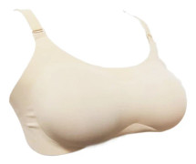 Silikoninlägg för BH för kvinnor, trådlös push-up BH-förstärkare med lyftstöd, mjuka och naturliga bröstinlägg för sömlös BH-användning, idealisk för Skin Color C Cup
