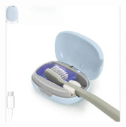 Tandborsthållare, Tandborstrengöringsfodral, Portabel USB-uppladdningsbar tandborste med UV-C-ljus