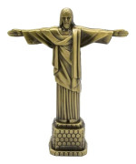 /NN/Metallfigur av Kristus Frälsaren i Brasilien, Jesusfigur, Kristus Frälsaren Staty, Jesus Kristus Staty, Present, Heminredning, Katolsk