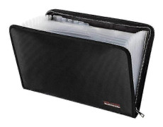 Fireproof Waterproof Document Folder Money Bag with 12 Pockets Zipper