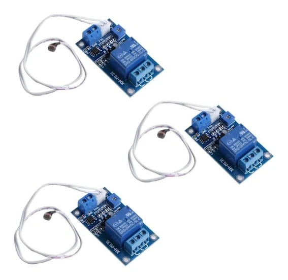 3x 12V Ljusstyrningsbrytare Fotoresistans Relämodul Detektor Sensor Xh-m131
