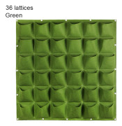 Multi-Pocket Vägghängande Planteringspåse Vertikal Flower Grow Pouch Planter Trädgård Green 36-pocket