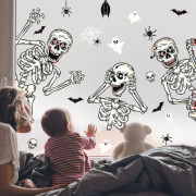 Halloween Fönsterdekaler Halloween Fönsterdekaler Skelett
