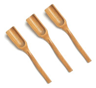 3 st Trä Lösa Teskedar, Naturliga Bambu Träskedar, Löst Te Mätsked Bambu, Bambu Tesked för Skopa{ee}