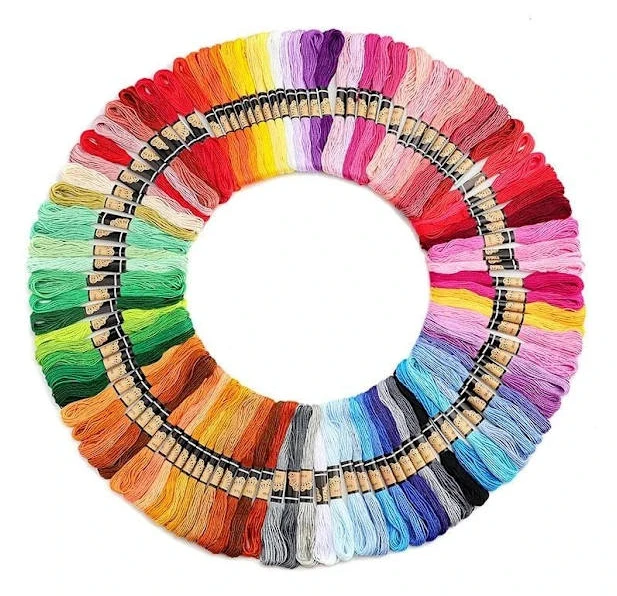 200 nystan brodergarn / moulinegarn multicolor
