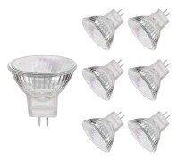 MR11 Halogenlampor, 20W 12V MR11 GU4 Halogen Spotlights, Varmvit, 6-pack