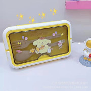 Born Pretty Sanrios Kuromi Cinnamoroll Mymelody Kawaii Anime Tecknad Mikrovågsugn Matlåda med Sked Ätpinnar 2/3 Fack Matbehållare{f2}