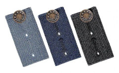 /EA/Midjeförlängare | Knappförlängare för byxor | Denimmaterial | 3-pack med nyanser | Premium metallknappar | 2 knapphål | Knappförlängare för jeans