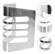 1 pc Stainless Steel Bread Rack, 4-Slice Toaster Holder, Table Stand for Toast, Toaster Metal Tray, Baking Rack, Breakfast, 4 Compartments
