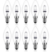 /NN/42W E14 C35 Dimbar Halogenlampa AC 220-240V Varmvit 2700K E14 Transparent Halogen Ljuslampa (10-pack)