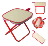 Styck (Röd) Hopfällbar Campingpall, Bärbar Fällpall, Hopfällbara Campingpallar, Bärbar Campingsits, Hopfällbar Campingpall, Utomhus Fällpall, Mini