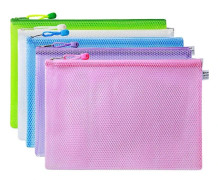 10 st filfickor med dragkedja, nätplastdragkedja