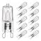G9 Halogenlampa 40W Dimbar Varmvit 480LM 230V, 10-pack, Kompatibel med Philips, 300°C Värmebeständig