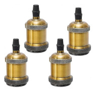 RY-Vintage E27 Sockel Lamphållare, 4 Tak Sockel Lampfot Retro Lampa