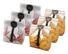 Plastpåsar är lämpliga för förpackning av kex, kakor, choklad, godis, snacks, lämpliga för bakning, fester, 150 stycken