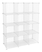 Bultlös hylla 12 gallerkuber vita, 93 x 123 x 31 cm