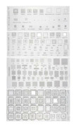 4st Universal BGA-stencil för MTK MSM iPad CPU RAM PM Power IC Reball Pin Direkt Värmemall