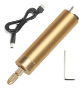 /EA/Mini elektriska borrmaskiner, 5V bärbar USB-borrmaskin med 3 borrskär + 1 sexkantsdrivare Craft Roterande verktyg för trä Plastpapper