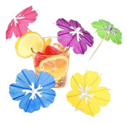 50 st Nya Mönster Cocktailtillbehör för Drinkar Cocktailparaplyer för Drinkar - Färgglada Pappersdrinkparaplyer (Färg-C-50Pack)