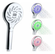 /EA/LED-duschhuvud, LED-duschhuvud med LCD-digital temperaturdisplay, 3-färgsduschhuvud, Krom Handhållen Sh