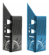 /EA/Multifunktionell vinkellinjal Korslinjal 3D träbearbetningslinjal Brytpunktslinjal (blå+svart)