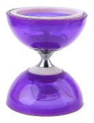 QU-Diabolo Set Trippel Kullagerkoppling Matchande Färgade Fiberhandtag, Diabolosnöre & Väska Plum Large Plum Large