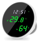 WiFi Rumstermometer Inomhus Hygrometer: Smart Temperatur- och Fuktighetsmätare med LED-bakgrundsbelyst Display