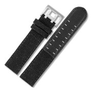 20/22MM För Hamilton KHAKI FIELD Sport Nylon Canvas Läder Klockarmband [C]