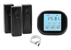 Trådlös Digital Termometer Väderstation Prognos Inomhus Utomhus Temperatur Luftfuktighetsmätare W