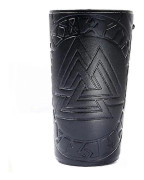 Hand Guard Bracelet PU Leather Medieval Vambrace Arm Guard Archery Arm Protector Viking Wristband Men Women Masquerade Props Black