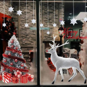 Juldekoration Fönsterdekaler Tomte DIY Fönsterdekoration Dekaler Med Tomte & Snögubbe