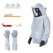 /EA/ Set för biodling, andningsskyddsutrustning för biodling Vikbara skyddskläder för biodling med långärmade handskar Bee