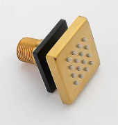 Duschrum Duschhuvud Duschhuvud Duschhuvud, Guld Och Svart Kvadrat