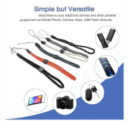 60 st Handledsrem Snodd, Justerbar Polyester Färgstark för Mobiltelefon, Kamera, Nycklar, USB D