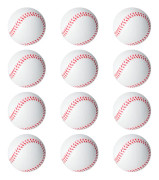 12 st 6,3 cm Full Core Mjuk EVA Stressboll Barn Basebollleksak