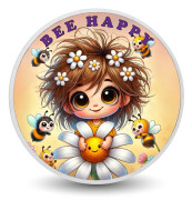 Bee My Sunshine Färgat 1oz Silvermynt