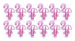 Papperclips Flamingo Papperclips Söta Djurformade Bokmärkesclips Metallfil Notclips Sida Markör för Kontor Skolmaterial (50 stycken) (Rosa)