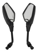 Universal 2-pack Motorcykel Stora Bakspelspegel Svart Motorcykel Motorcykel Krom Scooter Bakre