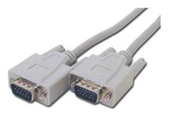 Videokabel VGA (D-Sub) (M) - VGA (D-Sub) (M), 2m, grå, Logo blister